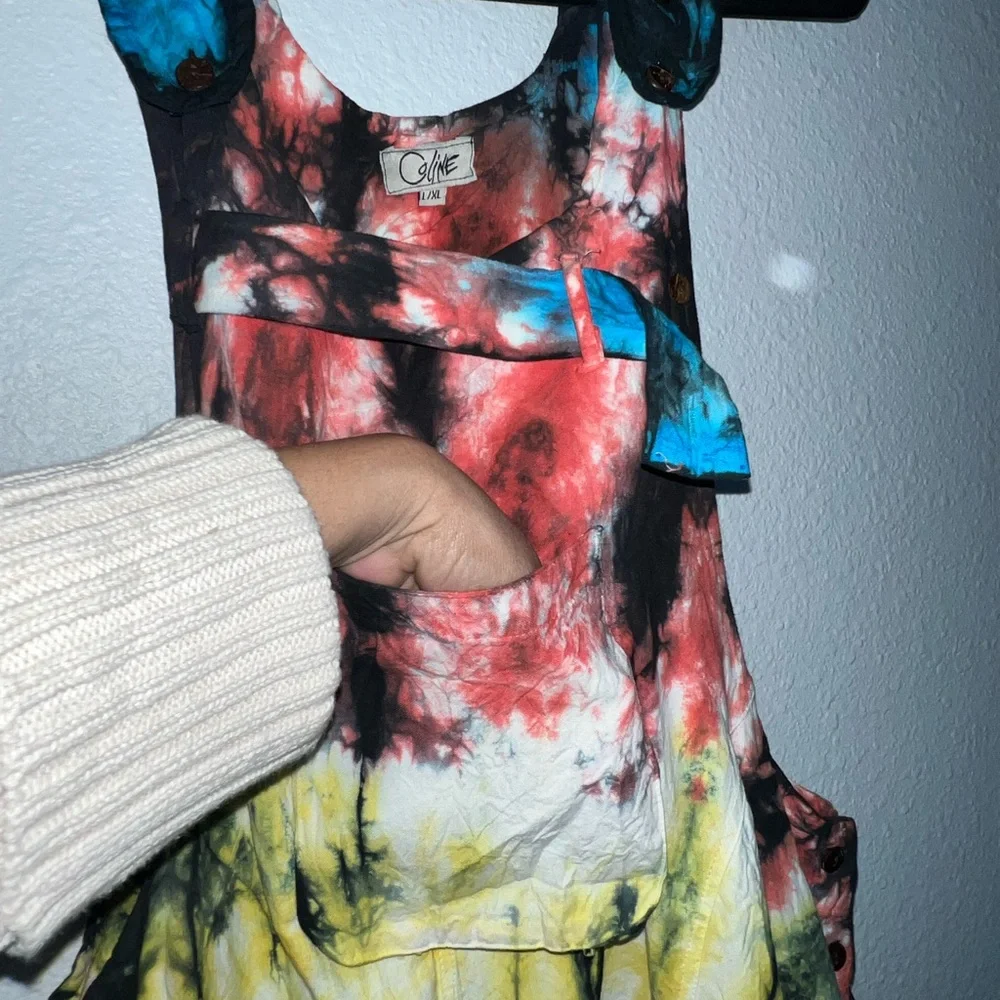 COLINE Tie-Dye Colorful Jumper Size L/XL. - Picture 4 of 13
